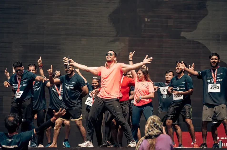 Concert celebration with participants